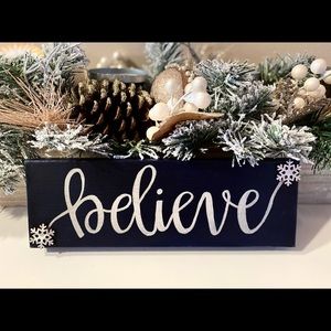 Believe Canvas; Christmas Decor; Winter Decor